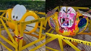 Vandalizaron la escultura de Gaturro que duró solo 48 horas en el Paseo de la Historieta