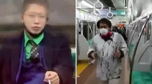 Terror en Japón: un hombre vestido del "Joker" apuñaló a 17 pasajeros dentro de un tren