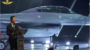 Así es el primer avión F-16 de la Fuerza Aérea Argentina “para defender la paz de todos los argentinos”, afirmó Luis Petri