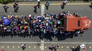 Impresionantes fotos de la marcha de migrantes que se dirige a EE.UU.