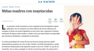 Polémica por el editorial de La Nación sobre el embarazo adolescente que hizo estallar las redes