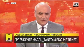 José Luis Espert: "Me impresiona la obsesión del gobierno por detonar mi candidatura"