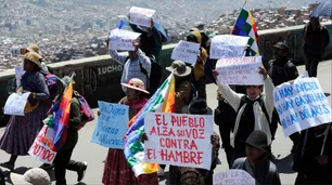 Bolivianos realizaron una marcha de cuatro días contra el presidente y la situación económica del país