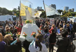 Mar del Plata se convirtió en un santuario que rinde homenaje a los tripulantes