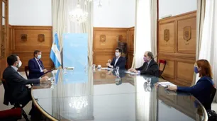 Portezuelo del viento: Rodolfo Suarez se reunió con Wado de Pedro