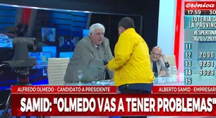 Alfredo Olmedo se cruzó en la tele con Alberto Samid: "Me amenazó de muerte"