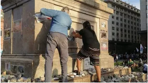 Memorial: luego de los hechos del 17/10, la Ciudad "protegerá las piedras en Plaza de Mayo"