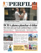 La tapa del DIARIO PERFIL de este domingo