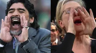 Maradona lo hizo: Meryl Streep es tendencia en Twitter por memes que la comparan con él