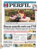 La tapa de Diario PERFIL de este domingo 26 de enero