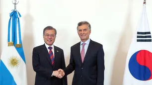 También el presidente de Corea del Sur estuvo esta mañana en Olivos