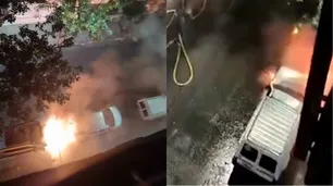 Quemacoches incendiaron ocho autos y una moto frente a la sede del PJ en Balvanera