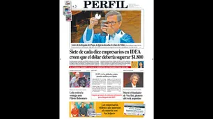 La tapa del Diario PERFIL del sábado 3 de octubre de 2026