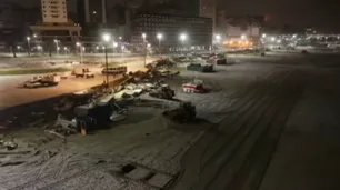 Mar del Plata: desmantelamiento total con topadoras de la feria de la playa Bristol