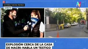 Incidente a metros de la casa de Mauricio Macri: "Fueron dos las explosiones"