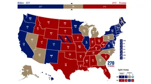 Elecciones en Estados Unidos: resultado peleado con Trump ganando en 23 y Biden en 20 estados