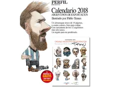 Este domingo con PERFIL, el calendario 2018 ilustrado por Pablo Temes