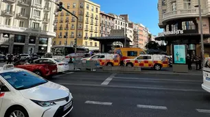Hombre detenido en la Gran Vía de Madrid tras amenazar con explotar bombonas de butano