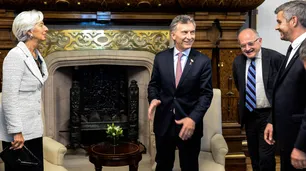 Macri con Lagarde, en medio de tensiones en el gabinete por el FMI