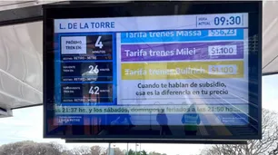 Los valores sin subsidios comenzaron a aparecer en los trenes