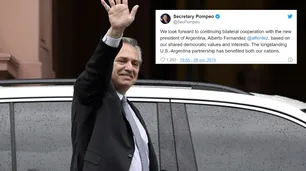 Estados Unidos propuso a Fernández trabajar para "promover el estado de derecho" en la región