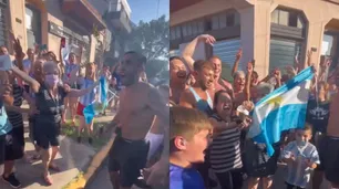 La "abuela la la la la la" se sumó otra vez a los festejos en Liniers por el triunfo de Argentina