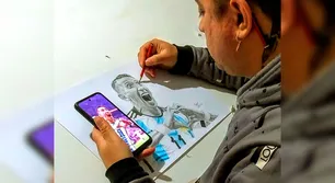 Retrato viral de Ángel Di María y dedicatoria del dibujante cordobés: “Por la felicidad que nos diste”