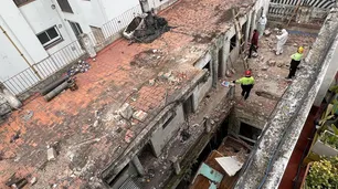 Tres obreros cayeron al vacío desde una obra en demolición y resultaron heridos