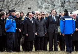 Merkel, Hollande y Rajoy, juntos en la zona del accidente