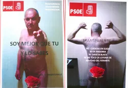 El candidato que hace campaña desnudo