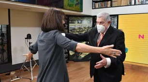 El emocionante reencuentro de Santo Biasatti y María Laura Santillán
