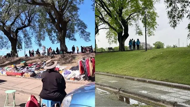 Mil puestos de manteros fueron retirados del Parque Alberdi en Mataderos durante el fin de semana en un operativo de la Policía de la Ciudad