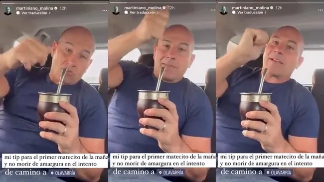 Martiniano Molina fue filmado sin cinturón de seguridad y le llovieron las críticas