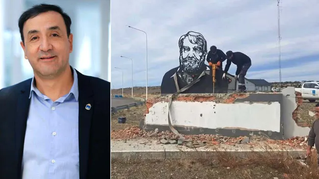 "Metieron la pata y no saben cómo salir": el intendente de Río Gallegos repudió la destrucción del monumento de Osvaldo Bayer