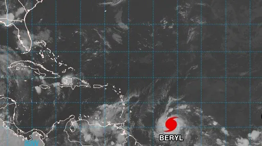 'Beryl' se convierte en "huracán mayor" y abre la temporada de esas angustias en el Caribe