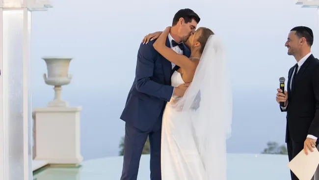 Thibaut Courtois y Mishel Gerzig dieron el 'sí quiero' en una boda de ensueño en Cannes
