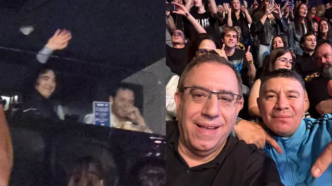 Javier Milei, Pablo Lescano y Carlos Maslatón estuvieron en el recital de Andrés Calamaro