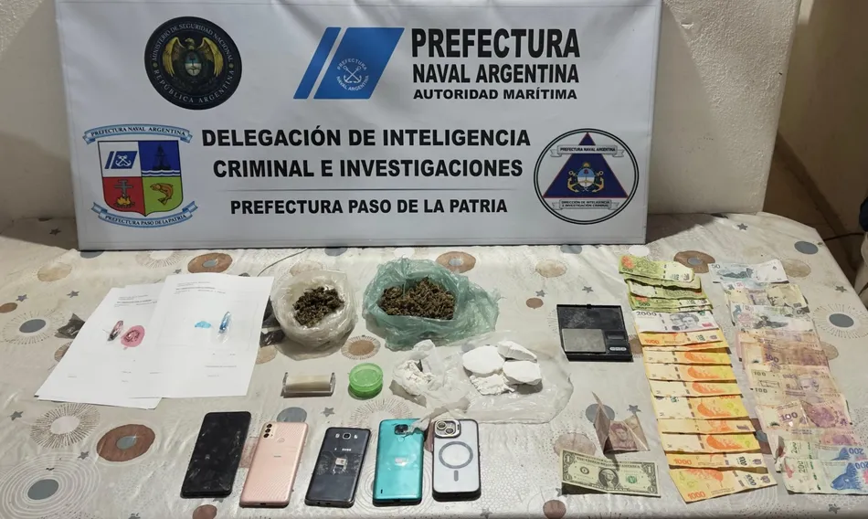 Golpe al narcomenudeo: Prefectura desbarató un búnker de drogas en Corrientes